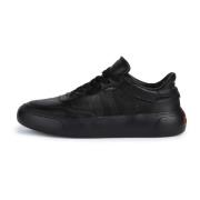 Sneakers van getrommeld leer met logo Boggi Milano , Black , Heren