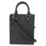 Pre-owned Leather handbags Louis Vuitton Vintage , Black , Dames