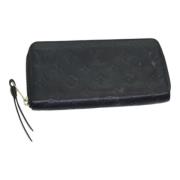 Pre-owned Leather wallets Louis Vuitton Vintage , Black , Dames