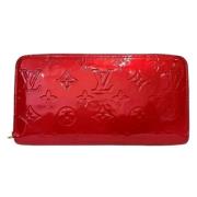 Pre-owned Leather wallets Louis Vuitton Vintage , Red , Dames