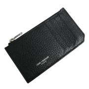 Pre-owned Leather wallets Yves Saint Laurent Vintage , Black , Dames