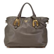 Pre-owned Leather prada-bags Prada Vintage , Gray , Dames