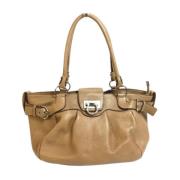 Pre-owned Leather handbags Salvatore Ferragamo Pre-owned , Beige , Dam...