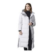 Lange Pufferjas Winter Wit Junge , White , Dames