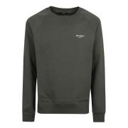 Groene Crew Neck Sweatshirt Aw24 Balmain , Green , Heren