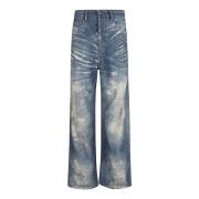 Blauwe Jeans Damesmode Aw24 Diesel , Blue , Dames