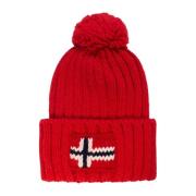 Rode wollen muts met pompon Napapijri , Red , Unisex