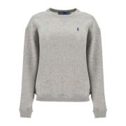 Relaxed Fit Geborduurd Sweatshirt Polo Ralph Lauren , Gray , Dames