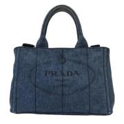 Pre-owned Denim prada-bags Prada Vintage , Blue , Dames