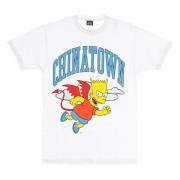 Simpsons Devil Arc Tee Wit T-Shirt Market , White , Heren