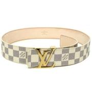 Pre-owned Fabric belts Louis Vuitton Vintage , White , Dames