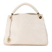 Pre-owned Leather handbags Louis Vuitton Vintage , White , Dames