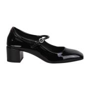 Leren Mary-Jane Pumps met Gesp Sluiting aeyde , Black , Dames