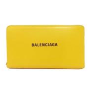 Pre-owned Leather wallets Balenciaga Vintage , Yellow , Dames