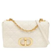 Pre-owned Leather dior-bags Dior Vintage , White , Dames