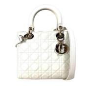 Pre-owned Leather dior-bags Dior Vintage , White , Dames