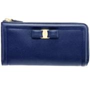 Pre-owned Leather wallets Salvatore Ferragamo Pre-owned , Blue , Dames