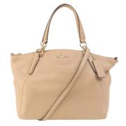 Pre-owned Leather handbags Coach Pre-owned , Beige , Dames