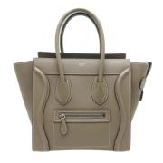 Pre-owned Leather celine-bags Celine Vintage , Gray , Dames