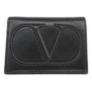 Pre-owned Leather wallets Valentino Vintage , Black , Dames