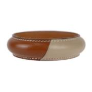 Pre-owned Leather bracelets Hermès Vintage , Beige , Dames