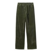 Groene Corduroy Wijde Ribfluwelen Broek Carhartt Wip , Green , Heren