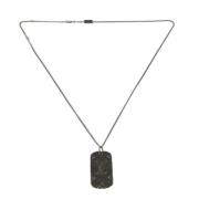 Pre-owned Fabric necklaces Louis Vuitton Vintage , Gray , Heren