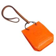 Pre-owned Leather key-holders Hermès Vintage , Orange , Dames