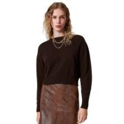 Stijlvolle Sweater Set Twinset , Brown , Dames