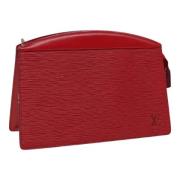 Pre-owned Leather clutches Louis Vuitton Vintage , Red , Dames