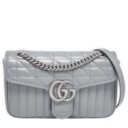 Pre-owned Leather gucci-bags Gucci Vintage , Gray , Dames