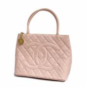 Pre-owned Leather totes Chanel Vintage , Pink , Dames