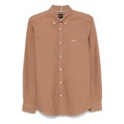 Slim Fit 'H-Roan' Overhemd Hugo Boss , Brown , Heren