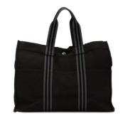 Pre-owned Canvas handbags Hermès Vintage , Black , Dames