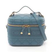 Pre-owned Leather dior-bags Dior Vintage , Blue , Dames