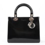 Pre-owned Leather handbags Dior Vintage , Black , Dames