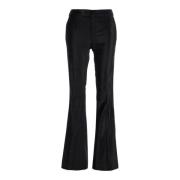 Zwarte Fluwelen Stretchbroek PT Torino , Black , Dames