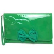 Pre-owned Leather clutches Valentino Vintage , Green , Dames