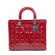 Pre-owned Leather handbags Dior Vintage , Red , Dames