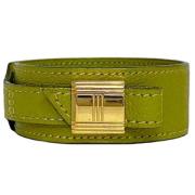 Pre-owned Leather bracelets Hermès Vintage , Green , Dames