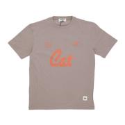 Grijze Chateau Tee met Ronde Hals CAT , Gray , Heren