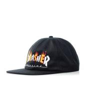 Zwarte platte klep pet voor mannen Thrasher , Black , Heren