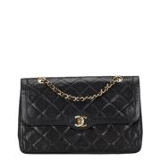 Pre-owned Leather shoulder-bags Chanel Vintage , Black , Dames