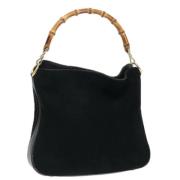 Pre-owned Suede handbags Gucci Vintage , Black , Dames