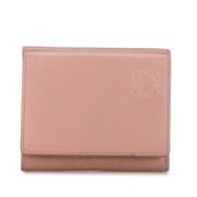 Pre-owned Leather wallets Loewe Pre-owned , Pink , Dames