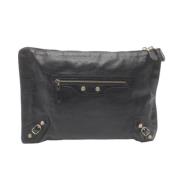 Pre-owned Leather clutches Balenciaga Vintage , Black , Dames