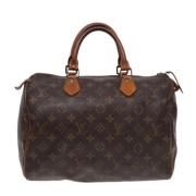 Pre-owned Canvas handbags Louis Vuitton Vintage , Brown , Dames