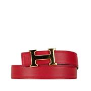 Pre-owned Leather belts Hermès Vintage , Red , Dames