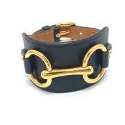 Pre-owned Leather bracelets Hermès Vintage , Black , Dames