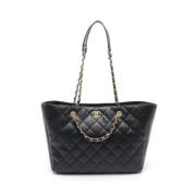 Pre-owned Leather chanel-bags Chanel Vintage , Black , Dames